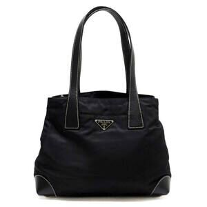 Prada Shoulder Bag Triangle Logo Black Nero Black Saffiano Leather Classic